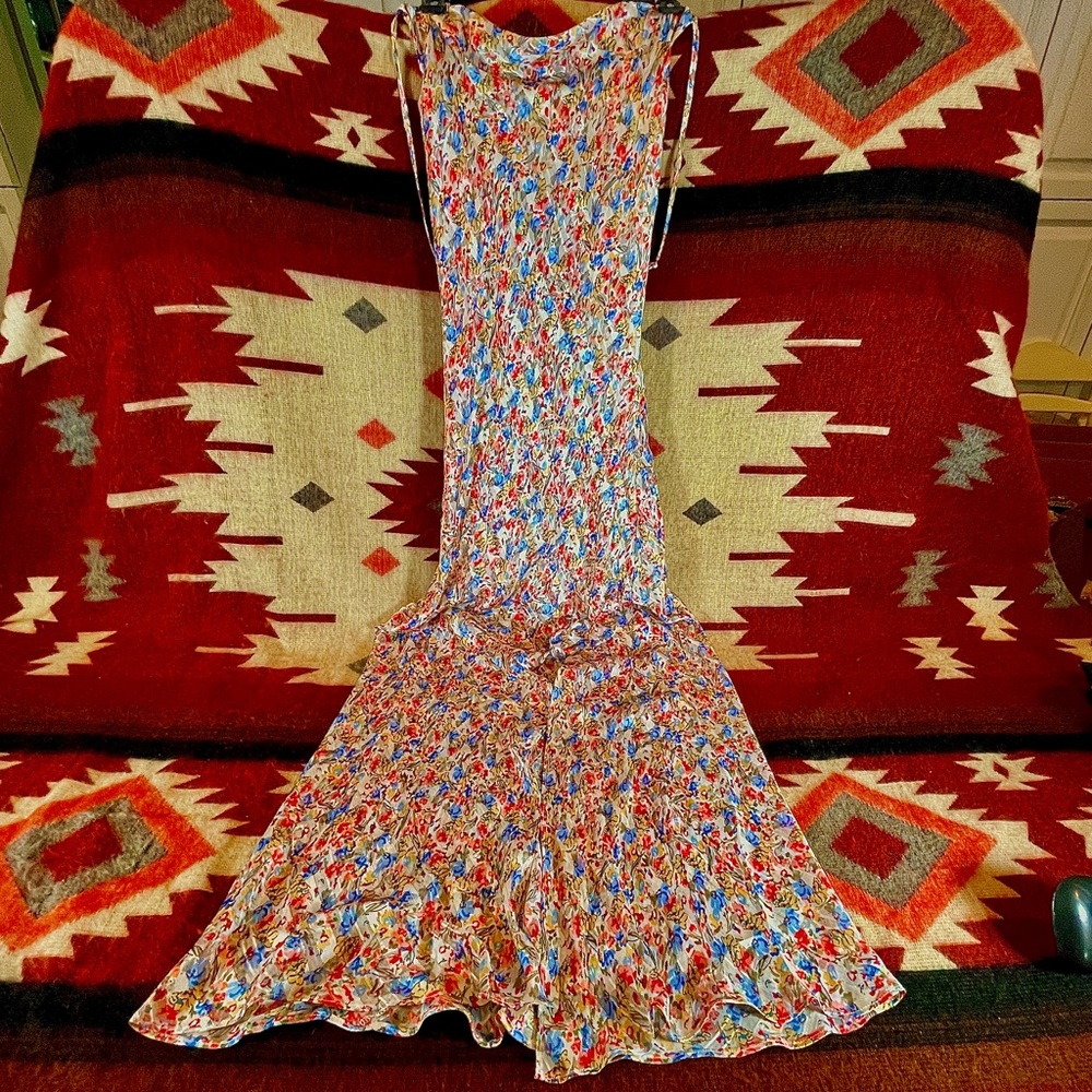 Sage The Label Bustle and Bloom Hemmed Floral Slip Dress
